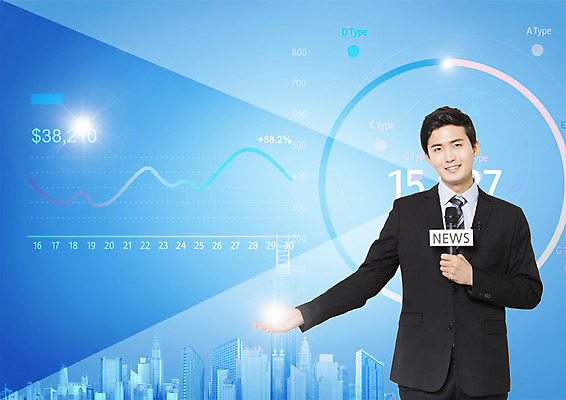 PSD 편집 편집이미지 남자 비즈니스 그래프 안내 한명 웃음 빌딩 상반신 20대 성인 한국인 비즈니스맨 뉴스 아나운서 마이크 성인남자한명만 이미지편집 직업 1 음향기기 표정 사람 동양인 청년 건물 직장인 남자한명만 성인남자만 파일형식