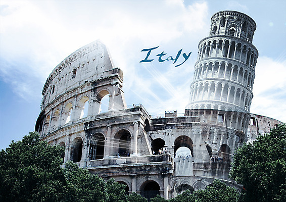 PSD 나무 구름 편집 편집이미지 건축물 해외여행 하늘 사람없음 관광지 이탈리아 피사의사탑 콜로세움 이미지편집 자연요소 식물 해외 건축 유럽 여행 세계문화유산 로마 파일형식