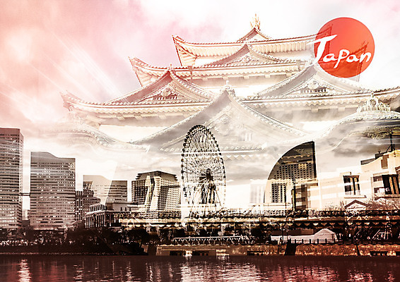 PSD 편집 편집이미지 바다 해외여행 빌딩 사람없음 관광지 일본 도시 성 대관람차 일본건축 이미지편집 해외 건축물 아시아 여행 건물 동양건축 놀이기구 파일형식