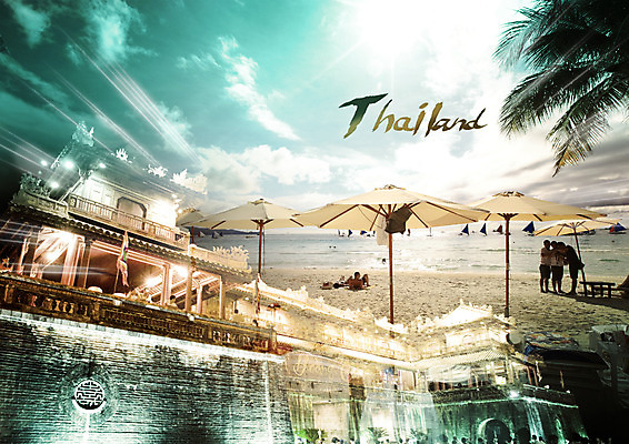 PSD 구름 편집 편집이미지 건축물 해외여행 태국 하늘 여러명 해변 관광지 야자수 여행객 파라솔 휴양지 트로피컬아트 이미지편집 자연요소 나무 해외 건축 아시아 바다 여행 다수 사람 장소 그림 파일형식
