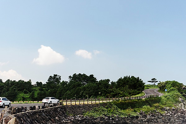 포토 JPG 주간 나무 도로 자동차 하늘 풍경 해변 사람없음 야외 제주도 우도 국내포토 자연요소 식물 길 육상교통 바다 섬 교통시설 한국 파일형식