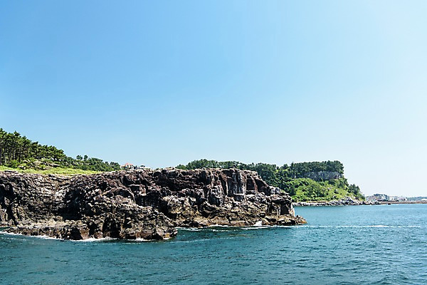 포토 JPG 주간 바다 풍경 사람없음 야외 제주도 절벽 돌_바위 외돌개 국내포토 자연요소 한국 파일형식