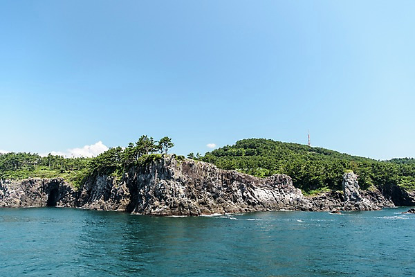 포토 JPG 주간 바다 풍경 사람없음 야외 제주도 절벽 돌_바위 외돌개 국내포토 자연요소 한국 파일형식