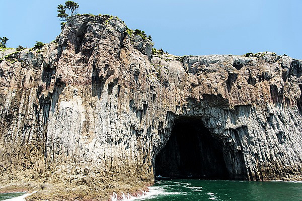 포토 JPG 주간 바다 풍경 사람없음 야외 제주도 주상절리 범섬 국내포토 자연요소 섬 한국 파일형식