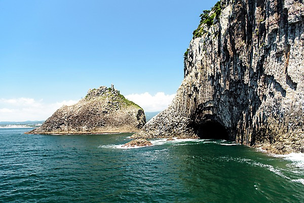 포토 JPG 주간 풍경 해변 사람없음 야외 제주도 주상절리 범섬 국내포토 자연요소 바다 섬 한국 파일형식