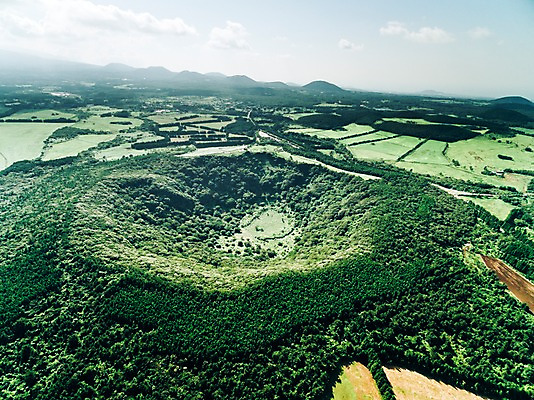 포토 JPG 주간 나무 풍경 사람없음 야외 하이앵글 제주도 숲 오름 항공촬영 산굼부리 국내포토 자연요소 식물 뷰포인트 한국 파일형식