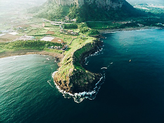 포토 JPG 주간 바다 풍경 사람없음 야외 하이앵글 제주도 항공촬영 산방산 국내포토 자연요소 뷰포인트 산 한국 파일형식