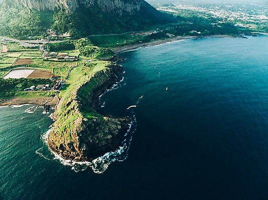 포토 JPG 주간 바다 풍경 사람없음 야외 하이앵글 제주도 항공촬영 산방산 국내포토 자연요소 뷰포인트 산 한국 파일형식