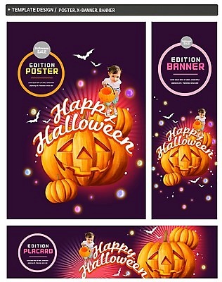 PSD 서양인 배너 배너템플릿 여자 기념일 가로배너 ZIP 포스터 세로배너 어린이 호박 한명 세트 할로윈 현수막 박쥐 외국인 템플릿 1 채소 포유류 사람 이벤트 가로 세로 파일형식