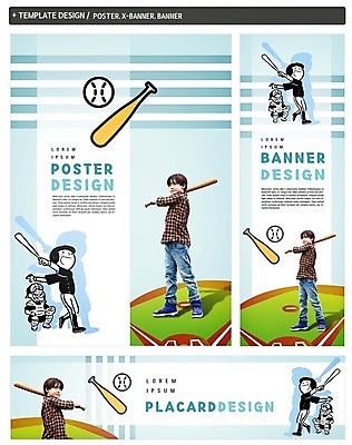 PSD 서양인 배너 배너템플릿 남자 가로배너 ZIP 포스터 세로배너 어린이 세명 세트 운동 야구 야구방망이 현수막 타자 야구공 야구장 포수 외국인 템플릿 공 스포츠시설 건강 사람 가로 세로 구기 야구용품 야구선수 파일형식