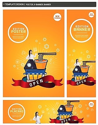 PSD 배너 배너템플릿 여자 가로배너 ZIP 포스터 리본 세로배너 음식 젓가락 한명 상반신 20대 성인 세트 한국인 현수막 라면 오픈 분식집 삼각김밥 템플릿 1 수저 사람 동양인 청년 가로 세로 식당 면류 김밥 파일형식