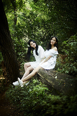 포토 JPG 주간 전신 나무 여자 미소 앉기 20대 성인 야외 두명 옆모습 친구 청춘 화관 우정 한국인 숲속 나무기둥 코사지 뷰티라이프 청순 성인여자만 국내포토 자연요소 식물 라이프스타일 꽃 뷰포인트 컨셉 장신구 관계 모션 표정 사람 동양인 청년 숲 여자만 성인만 파일형식