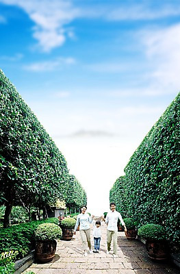 주간 PSD 나무 편집 편집이미지 여자 남자 행복 화분 어린이 가족 성인 야외 세명 산책 한국인 이미지편집 자연요소 식물 감정 관계 휴식 사람 동양인 파일형식