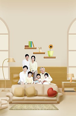 PSD 편집 편집이미지 여자 노년 남자 행복 어린이 쿠션 가족 조명 선반 실내 여러명 성인 소파 한국인 이미지편집 감정 가구 다수 의자 관계 사람 동양인 내부 파일형식