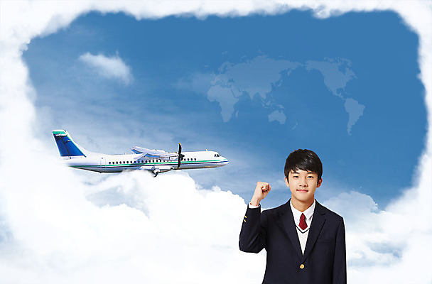 PSD 편집 편집이미지 학생 교육 남자 교복 세계지도 청소년 비행기 한명 파이팅 한국인 유학 이미지편집 1 옷 지도 항공교통 모션 대중교통 사람 동양인 세계 파일형식