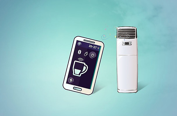 PSD 편집 편집이미지 사람없음 스마트폰 환경 에어컨 에너지절약 적정온도 이미지편집 핸드폰 스마트기기 가전제품 에너지 절약 온도 파일형식