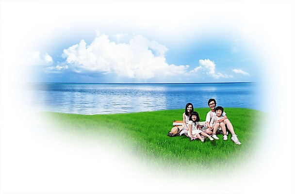 PSD 편집 편집이미지 여자 남자 어린이 바다 여행 가족 잔디 여러명 성인 한국인 이미지편집 식물 다수 관계 사람 동양인 파일형식