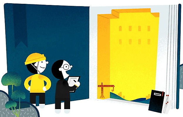 PSD 남자 일러스트 회사 노동자 빌딩 성인 두명 책 헬멧 기중기 화합 노사화합 노사관계 노사협력 서류판 국내일러스트 직업 비즈니스 사람 건물 사무용품 중장비 보호장비 파일형식