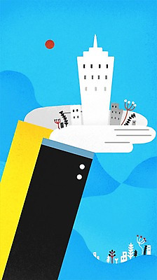 PSD 손 일러스트 회사 빌딩 신체부위 화합 노사화합 노사관계 노사협력 국내일러스트 비즈니스 사람 건물 파일형식