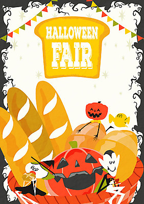 빵 일러스트 사람없음 할로윈 유령 바게트 마녀 마녀모자 마녀복장 가랜드 드라큘라 잭오랜턴 국내일러스트 AI파일 모자_잡화 음식 파티용품 이벤트의상 파일형식 벡터