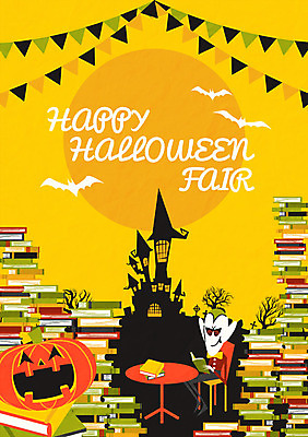 의자 일러스트 탁자 사람없음 책 독서 할로윈 성 박쥐 가랜드 드라큘라 드라큘라백작 드라큘라성 잭오랜턴 국내일러스트 AI파일 건축물 가구 포유류 파티용품 파일형식 벡터