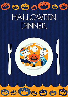 접시 포크 일러스트 사람없음 할로윈 나이프 유령 마녀 마녀모자 마녀복장 드라큘라 잭오랜턴 국내일러스트 AI파일 모자_잡화 식기 칼 이벤트의상 파일형식 벡터