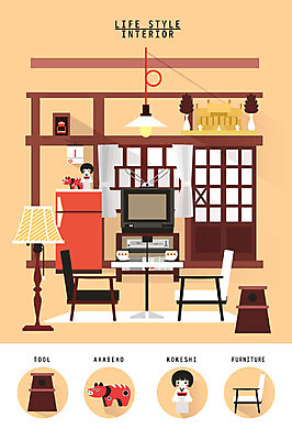 인형 가구 의자 일러스트 탁자 조명 사람없음 장식 인테리어 세트 텔레비전 카펫 스탠드 오브젝트 냉장고 생활공간 국내일러스트 AI파일 디자인 생활용품 전자제품 가전제품 파일형식 벡터