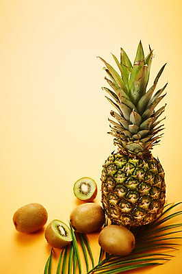 포토 JPG 스튜디오촬영 백그라운드 과일 나뭇잎 실내 키위 사람없음 신선 파인애플 유기농 국내포토 웰빙 잎 내부 열대과일 파일형식