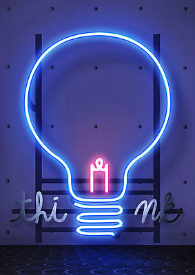 PSD ZIP 전구 조명 아이디어 프레임 사람없음 빛 반짝임 네온 영상 전구모양 프레임일러스트 시네마그래프 네온아트 국내일러스트 모양 컨셉 일러스트 모션 파일형식