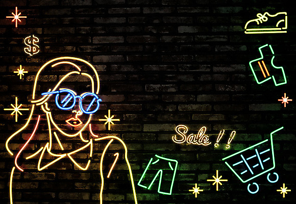 PSD 옷 여자 ZIP 운동화 바지 조명 프레임 한명 성인 빛 반짝임 쇼핑 선글라스 세일 달러 카트 네온 영상 프레임일러스트 시네마그래프 네온아트 국내일러스트 1 안경 신발 돈 일러스트 모션 하의 사람 파일형식