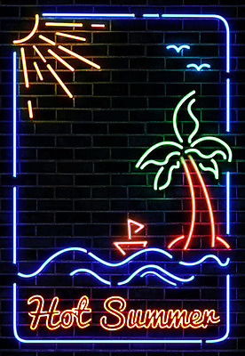 PSD ZIP 바다 갈매기 조명 프레임 사람없음 여름 빛 반짝임 야자수 태양 네온 영상 프레임일러스트 선박 시네마그래프 네온아트 국내일러스트 자연요소 나무 계절 수상교통 일러스트 모션 조류 파일형식