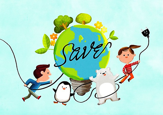 PSD 나무 여자 남자 어린이 일러스트 두명 환경 콘센트 전기에너지 펭귄 북극곰 에너지절약 전구모양 지구모양 국내일러스트 모양 식물 지구 전구 곰 조류 사람 에너지 절약 파일형식