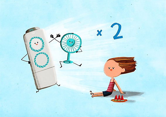 PSD 여자 과일 일러스트 수박 한명 성인 환경 선풍기 에어컨 에너지절약 국내일러스트 1 사람 가전제품 에너지 절약 파일형식