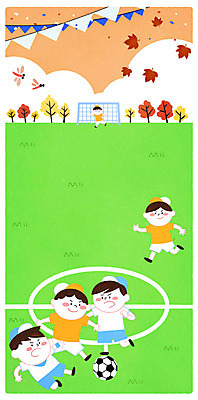 PSD 남자 초등학생 어린이 백그라운드 단풍 일러스트 축구공 프레임 여러명 축구 운동장 가을 잠자리 체육복 축구골대 체육대회 가랜드 운동회날 국내일러스트 학생 계절 다수 곤충 잎 공 축구용품 스포츠시설 사람 운동복 구기 공간 골대 체육 파티용품 대회 파일형식
