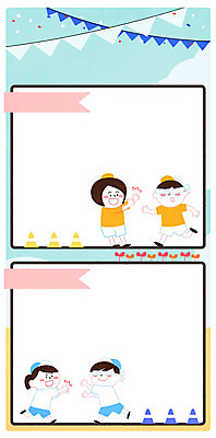 PSD 여자 남자 초등학생 어린이 백그라운드 일러스트 프레임 여러명 가을 눈가림 체육복 체육대회 가랜드 손뼉치기 운동회날 국내일러스트 학생 계절 다수 모션 사람 운동복 가림 체육 파티용품 대회 파일형식