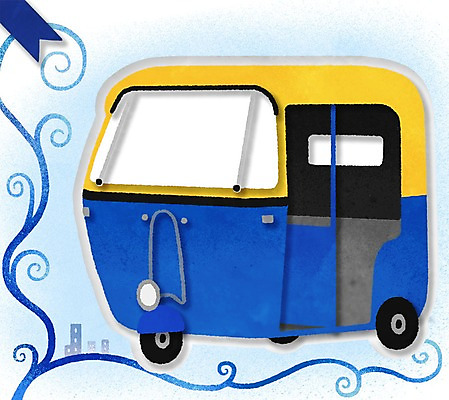 PSD 교통수단 일러스트 프레임 사람없음 공백 릭샤 오토릭샤 프레임일러스트 카피스페이스 국내일러스트 교통 파일형식