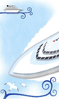 PSD 교통수단 일러스트 갈매기 프레임 사람없음 공백 크루즈 프레임일러스트 카피스페이스 국내일러스트 교통 배_교통 조류 파일형식