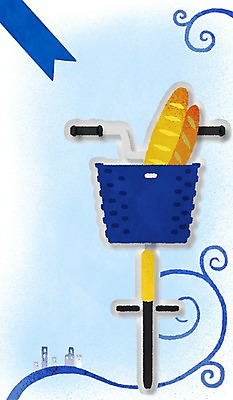 PSD 교통수단 일러스트 프레임 사람없음 바구니 자전거 공백 바게트 프레임일러스트 카피스페이스 국내일러스트 빵 교통 바이크 파일형식