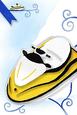 PSD 교통수단 일러스트 프레임 사람없음 공백 제트스키 프레임일러스트 카피스페이스 국내일러스트 교통 수상스포츠 파일형식