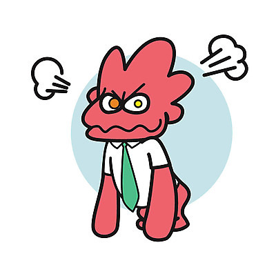 셔츠 일러스트 비즈니스 넥타이 사람없음 비즈니스라이프 외계인 분노 직장인 몬스터 국내일러스트 AI파일 직업 라이프스타일 잡화 감정 상의 미확인물체 파일형식 벡터