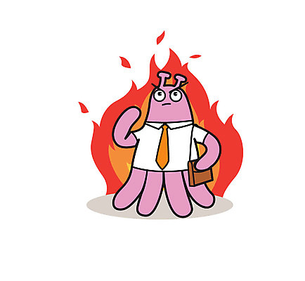 셔츠 서류가방 일러스트 비즈니스 넥타이 불꽃 사람없음 비즈니스라이프 파이팅 외계인 직장인 몬스터 국내일러스트 AI파일 직업 라이프스타일 잡화 상의 가방 모션 불 미확인물체 파일형식 벡터