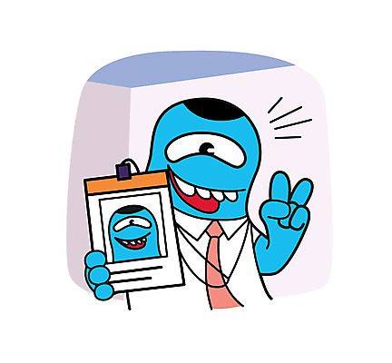 일러스트 비즈니스 사람없음 비즈니스라이프 외계인 직장인 브이 사원증 몬스터 국내일러스트 AI파일 직업 라이프스타일 손짓 미확인물체 파일형식 벡터