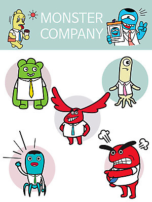 스티커 셔츠 일러스트 비즈니스 넥타이 사람없음 비즈니스라이프 세트 외계인 분노 직장인 안녕 사원증 몬스터 국내일러스트 AI파일 직업 라이프스타일 잡화 감정 상의 미확인물체 인사 파일형식 벡터