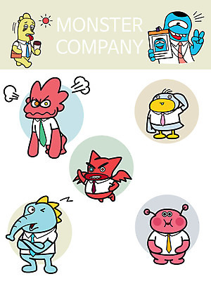 스티커 셔츠 일러스트 비즈니스 넥타이 사람없음 비즈니스라이프 세트 외계인 분노 직장인 사원증 몬스터 국내일러스트 AI파일 직업 라이프스타일 잡화 감정 상의 미확인물체 파일형식 벡터