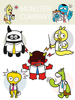 종이 스티커 셔츠 서류가방 일러스트 비즈니스 넥타이 사람없음 비즈니스라이프 세트 외계인 분노 직장인 막대기 사원증 몬스터 국내일러스트 AI파일 직업 라이프스타일 잡화 감정 상의 가방 미확인물체 파일형식 벡터