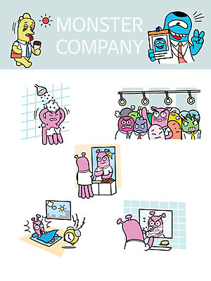 스티커 셔츠 일러스트 비즈니스 넥타이 사람없음 비즈니스라이프 세트 목욕 거울 욕실 자명종 외계인 양치 기상 직장인 전철 출근준비 샤워기 몬스터 국내일러스트 AI파일 직업 라이프스타일 잡화 육상교통 시계 상의 모션 대중교통 청결 알람 미확인물체 출근 파일형식 벡터