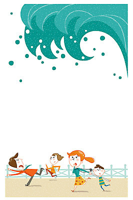 여자 남자 어린이 파도 일러스트 여러명 성인 달리기 위험 자연재해 사건 탈출 프레임일러스트 해일 국내일러스트 AI파일 바다 다수 컨셉 모션 프레임 사람 재해 파일형식 벡터