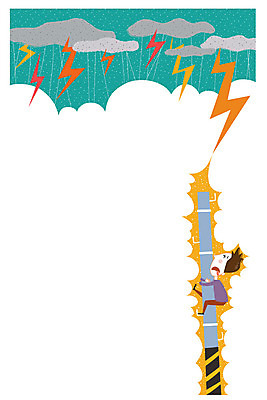 구름 남자 일러스트 한명 성인 비 위험 번개 자연재해 사건 전봇대 감전 감전사고 전기감전 프레임일러스트 국내일러스트 AI파일 자연요소 1 공공시설 컨셉 날씨 프레임 사람 재해 파일형식 벡터