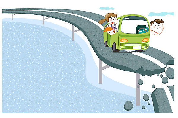 여자 남자 도로 일러스트 버스 성인 세명 운전 위험 자연재해 사건 끊어짐 지진 프레임일러스트 가교 국내일러스트 AI파일 건축물 길 육상교통 컨셉 교통시설 모션 대중교통 프레임 사람 재해 파일형식 벡터