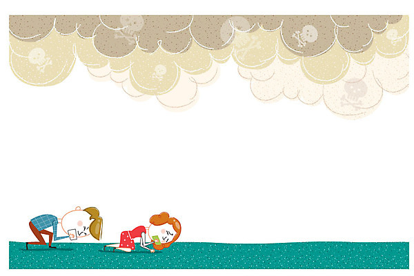 여자 남자 엎드리기 일러스트 성인 두명 오염 위험 사건 탈출 화재 손수건 매연 독가스 프레임일러스트 국내일러스트 AI파일 컨셉 모션 프레임 사람 환경오염 파일형식 벡터